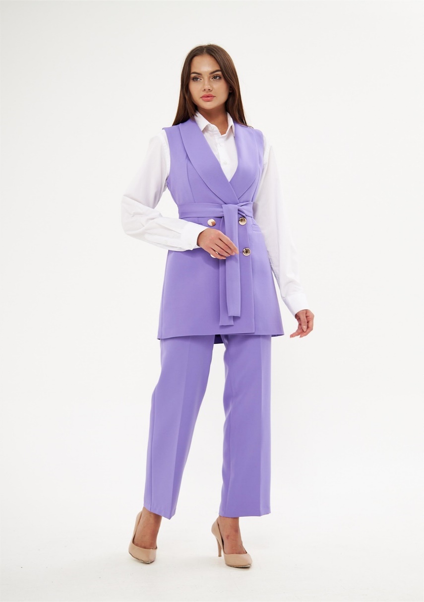 Ring Detail Linen Vest Set